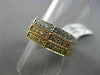 ESTATE WIDE .45CT DIAMOND 14KT WHITE YELLOW ROSE GOLD 3D HEXAGON STACKABLE RING