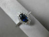 ESTATE .85CT DIAMOND & AAA MARQUISE SAPPHIRE 14K WHITE GOLD HALO ENGAGEMENT RING