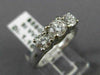 ESTATE 1.16CT DIAMOND 14KT WHITE GOLD PAST PRESENT FUTURE ENGAGEMENT RING #22152
