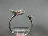 WIDE .73CT WHITE & PINK DIAMOND 18K WHITE & ROSE GOLD 3D ROUND CLUSTER FUN RING