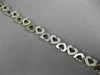 ANTIQUE 1.0CT DIAMOND 14KT WHITE GOLD 3D CLASSIC OPEN HEART LOVE BRACELET #17775