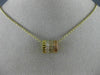 ESTATE .36CT DIAMOND 18KT TRI COLOR 3D CLASSIC MULTI BARREL FLOATING PENDANT