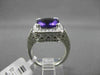 ESTATE LARGE 4.52CTW DIAMOND & AAA AMETHYST 14KT WHITE 3D FILIGREE COCKTAIL RING
