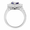 LARGE 3.07CT DIAMOND & AAA TANZANITE 14KT WHITE GOLD 3D PEAR SHAPE FILIGREE RING
