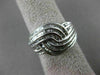ESTATE WIDE 1.11CT DIAMOND 14KT WHITE GOLD WOVEN COCKTAIL RING F/G VVS #19396