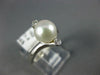 ESTATE .08CT DIAMOND & AAA SOUTH SEA PEARL 18K WHITE GOLD CRISS CROSS RING #1010