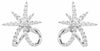1.70CT DIAMOND 18KT WHITE GOLD 3D SNOWFLAKE STARBURST UMBRELLA HANGING EARRINGS