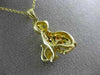 ESTATE .20CT DIAMOND & AAA SAPPHIRE 14KT YELLOW GOLD MOTHER & BABY KITTY PENDANT