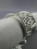 ESTATE LARGE 1.18CT DIAMOND 14KT WHITE GOLD 3D MULTI LEAF OPEN FILIGREE FUN RING