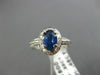 ESTATE 1.33CT DIAMOND & AAA SAPPHIRE 14KT WHITE GOLD OVAL ENGAGEMENT RING #11711