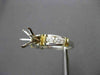 ESTATE .80CT DIAMOND 14KT WHITE & YELLOW GOLD SEMI MOUNT ENGAGEMENT RING #17364
