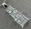 ESTATE .72CT DIAMOND 14K WHITE GOLD CLASSIC INVISIBLE GRADUATING PENDANT #21047