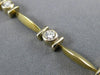 ESTATE 1.04CT ROUND DIAMOND 14K WHITE & YELLOW GOLD TENSION BEZEL BRACELET #1441