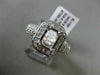 ESTATE WIDE .75CT DIAMOND 14KT WHITE GOLD EMERALD CUT SEMI MOUNT ENGAEGMENT RING