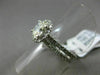 ESTATE 1.42CT ROUND & OVAL DIAMOND 14K WHITE GOLD 3D ENGAGEMENT WEDDING RING SET