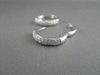 ESTATE 1.0CT DIAMOND 14KT WHITE GOLD 3D CLASSIC HOOP EARRINGS