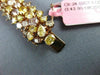 ESTATE LARGE GIA 24.03CT MULTI COLOR FANCY DIAMOND 18K ROSE GOLD TENNIS BRACELET