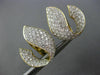 ESTATE EXTRA LARGE 5.39CT DIAMOND 18KT 2 TONE GOLD LEAF CLIP ON EARRINGS #26172