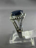 ESTATE 3.33CT DIAMOND & AAA SAPPHIRE 14KT GOLD 3D OVAL FILIGREE ENGAGEMENT RING