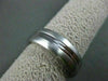 ESTATE WIDE 14KT WHITE GOLD SOLID MATTE & SHINY LOOK MENS WEDDING RING #1321