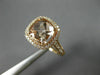 ESTATE LARGE 1.40CT DIAMOND & AAA MORGANITE 14KT ROSE GOLD HALO ENGAGEMENT RING