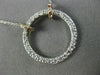 ESTATE LARGE .38CT DIAMOND 14KT WHITE & YELLOW GOLD 3D CIRCLE OF LIFE NECKLACE