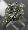 ESTATE WIDE .50CT DIAMOND 14K WHITE GOLD FILIGREE HALO SEMI MOUNT ENGAGMENT RING