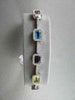 ESTATE 18KT 6.81CT MULTI COLOR EMERALD CUT SAPPHIRE & DIAMONDS GOLD BRACELET