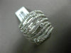 ESTATE LARGE 1.92CT DIAMOND 18KT WHITE GOLD 3D MULTI ROW ETOILE WAVE LOVE RING