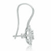 ESTATE 1.52CT DIAMOND 14KT WHITE GOLD CLASSIC FLOWER LEVERBACK HANGING EARRINGS