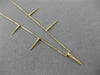 ESTATE .15CT DIAMOND 14KT YELLOW GOLD 3D CLASSIC BY THE YARD SPIKY FUN NECKLACE
