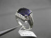 ESTATE WIDE 4.84CTW DIAMOND & AAA AMETHYST 14KT WHITE GOLD HALO EXTRA FACET RING