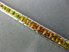 ESTATE 11.26CT MULTI COLOR SAPPHIRE 14K WHITE GOLD 3D GRADUATING TENNIS BRACELET
