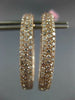 LARGE 6.08CT PINK DIAMOND 18KT ROSE GOLD MULTI ROW INSIDE OUT 3D HOOP EARRINGS