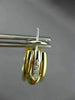 ESTATE WIDE .14CT DIAMOND 18KT WHITE & YELLOW GOLD HOOP CLIP ON EARRINGS #26164