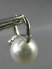 ESTATE LARGE .44CT DIAMOND & AAA SOUTH SEA PEARL DIAMOND 18K WHITE GOLD EARRINGS