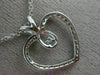 ESTATE .25CT DIAMOND 14K WHITE GOLD 3D OPEN HEART INFINITY LOVE FLOATING PENDANT