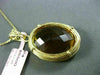 ESTATE LARGE 20.0CT AAA CITRINE 14KT YELLOW GOLD WOVEN FILIGREE FLOATING PENDANT