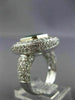 LARGE 6.50CT DIAMOND & COLOMBIAN EMERALD 18KT WHITE GOLD SQUARE ENGAGEMENT RING