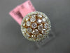 ESTATE WIDE 1.76CT WHITE & PINK ROUND DIAMOND 18KT 2 TONE GOLD ANNIVERSARY RING