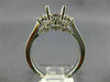 ESTATE WIDE .51CT DIAMOND 14K WHITE GOLD FLOWER SEMI MOUNT ENGAGEMENT RING 22187