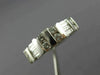 ESTATE .80CT ROUND & BAGUETTE DIAMOND 14K WHITE GOLD ANNIVERSARY GOLD RING #6051
