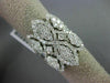 ESTATE LARGE 3.68CT DIAMOND 18KT WHITE GOLD 3D CLUSTER MARQUISE SHAPE LOVE RING