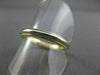 ESTATE PLATINUM & 18KT YELLOW GOLD3D PLAIN MILGRAIN WEDDING BAND RING 3MM #21863