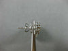 ESTATE LARGE 2.92CT DIAMOND 14KT WHITE GOLD CLUSTER MILGRAIN TEAR DROP EARRINGS