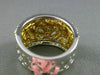 ESTATE 5.08CT FANCY YELLOW & WHITE DIAMOND 18K GOLD MULTI SHAPE ANNIVERSARY RING