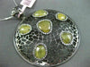 ESTATE LARGE 1.36CT DIAMOND & YELLOW SAPPHIRE 14K BLACK GOLD 3D FILIGREE PENDANT