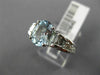 WIDE 2.35CT DIAMOND & AQUAMARINE 14KT WHITE GOLD OVAL SOLITAIRE ENGAGEMENT RING
