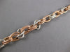 ESTATE LONG .96CT DIAMOND 14KT WHITE & ROSE GOLD OVAL LINK TOGGLE LOVE BRACELET