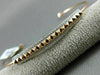 ESTATE .26CT DIAMOND 14KT WHITE & ROSE 3D GOLD PYRAMID SPIKE FUN BANGLE BRACELET